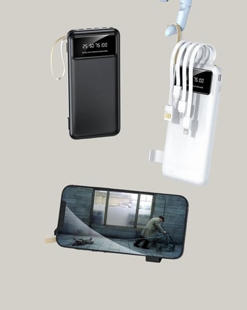 Taşınabilir 20.000 mAh Hızlı Şarj Powerbank 4 Çıkışlı