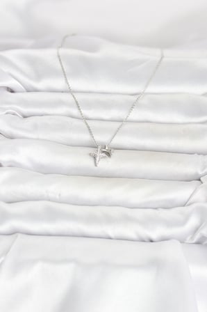 Pirinç Gümüş Renk Minimal Kutup Yıldızı Model Kadın Kolye 5886