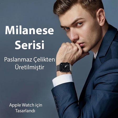 Dux Ducis Apple Watch 38/40/41MM için Milanese Premium Milano Loop Kayış Kordon-(