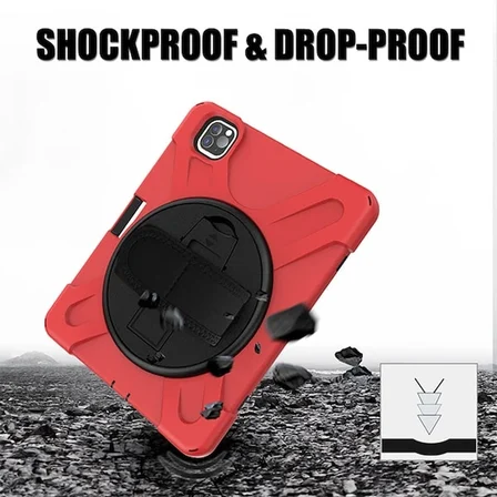 iPad Pro11 (2021-2020-2018) Kılıf Shockproof 3 Katmanlı Standlı Zırh Kılıf Ka