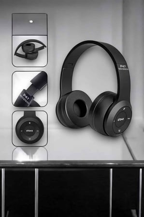 Kulak Üstü TF Kart ve AUX Destekli Ergonomik Bluetooth Kulaklık