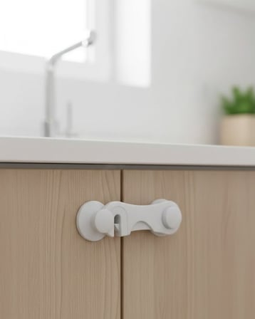 4 Adet Bebek Güvenlik Dolap Kilidi Çift Taraflı Bantlı Kolay Montajlı Emniyet S