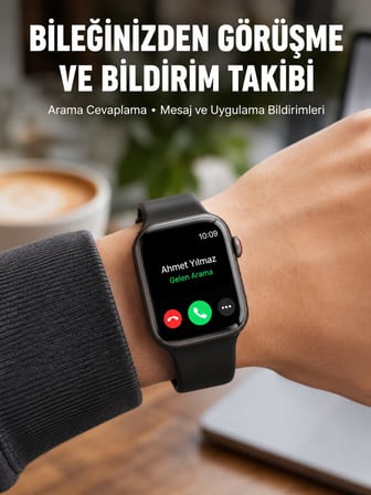 Arama Cevaplayabilen Akıllı Saat Bluetooth Bağlantılı Sosyal Medya Girişli Yen