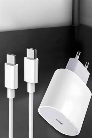 Şarj Aleti İOS 15/15 Pro Max Uyumlu Şarj Adaptörü ve Kablosu