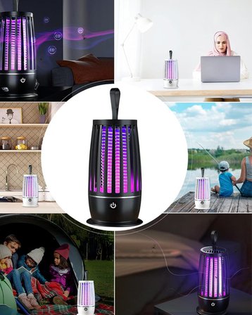 Elektrikli Sinek Öldürücü Lamba UV Mor Işık Geniş Alan Etkili Sessiz Çalış