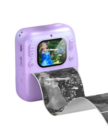 HD Ekranlı Çocuk Fotoğraf Makinesi Video Kayıt ve Baskı Kağıdı Kalem Hediyel