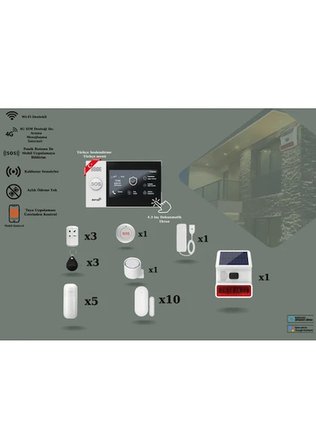 Akıllı Güvenlik Obiem Alarm Sistemleri (Güneş Enerjili Dış Sirenli Ekstra Plus)