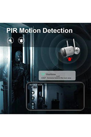 1080p Uzun Şarj Süresine Sahip Pır Kablosuz Güvenlik Kamera Panelli Yada Şarjlı Kullan