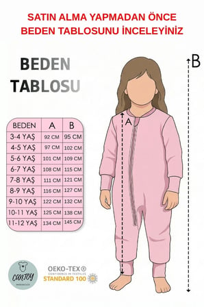 Müslin Kız Çocuk Uyku Tulumu 2 Katlı 0.5 Tog  - %100 Pamuk Nefes Alabilen Kumaş 3-11 Yaş