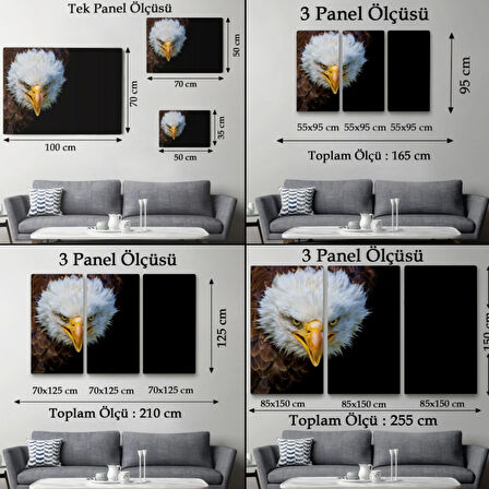 Kartal, Hayvan Temalı Dekoratif Kanvas Tablo, Duvar Dekoru 1132