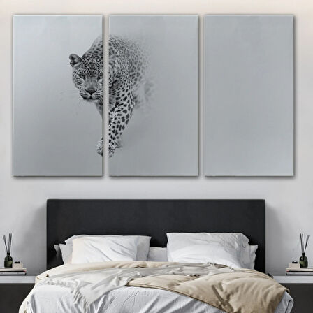 Leopar, Hayvan Temalı Dekoratif Kanvas Tablo, Duvar Dekoru 1154