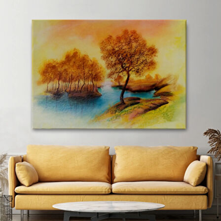 Yaz Mevsimi ve Manzara, Sanatsal Dekoratif Kanvas Tablo, Duvar Dekoru 1181