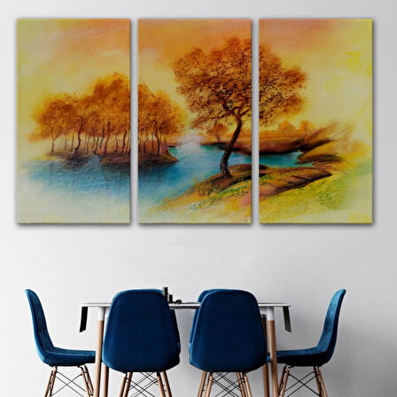 Yaz Mevsimi ve Manzara, Sanatsal Dekoratif Kanvas Tablo, Duvar Dekoru 1181