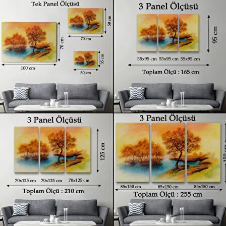 Yaz Mevsimi ve Manzara, Sanatsal Dekoratif Kanvas Tablo, Duvar Dekoru 1181