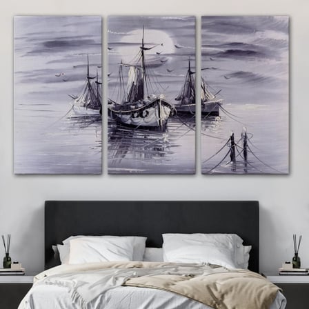 Venedik İtalya Yelkenli Limanı, Modern Dekoratif Kanvas Tablo, Duvar Dekoru 1200