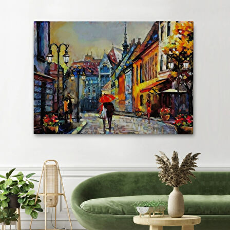 Ukrayna Kiev Sokak Manzarası, Modern Dekoratif Kanvas Tablo, Duvar Dekoru 1213