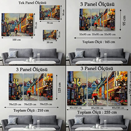 Ukrayna Kiev Sokak Manzarası, Modern Dekoratif Kanvas Tablo, Duvar Dekoru 1213