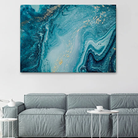 Okyanus Derinlikleri, Soyut Dekoratif Kanvas Tablo, Duvar Dekoru 1218