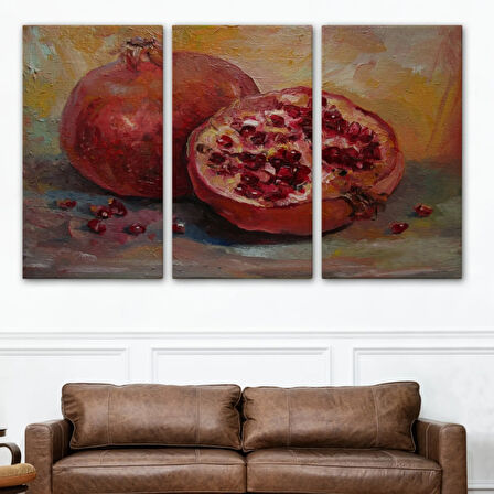 Nar Yağlı Boya Görünümlü, Klasik Sanat Dekoratif Kanvas Tablo, Duvar Dekoru 1230