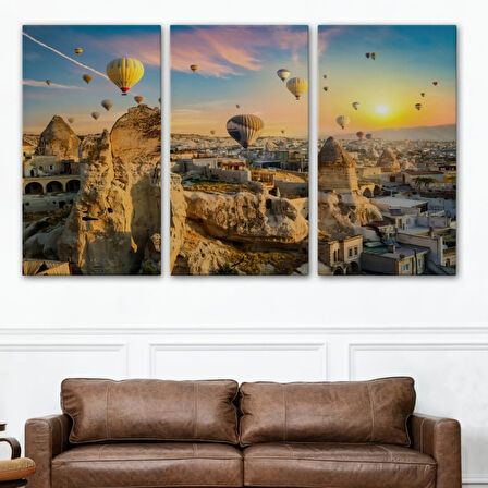 Kapadokya Göreme, Manzara Dekoratif Kanvas Tablo, Duvar Dekoru 1245