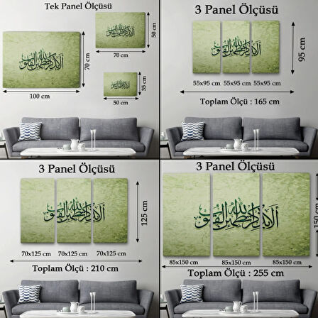 Şüphesiz Gönüller Ancak Allah’ı Zikrederek Huzur Bulur, Dekoratif Kanvas Tablo, Duvar Dekoru 3282