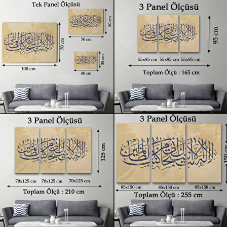 Senden Başka İlah Yoktur, Kuşkusuz, Ben Hata Edenlerdenim Dekoratif Kanvas Tablo 3312