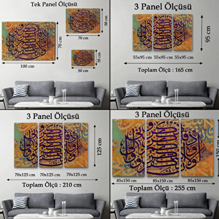 Siz beni Anın ki, Sizi Anayım; Şükredin, Nankörlük Etmeyin, Ayeti Hat Dekoratif Kanvas Tablo 3366