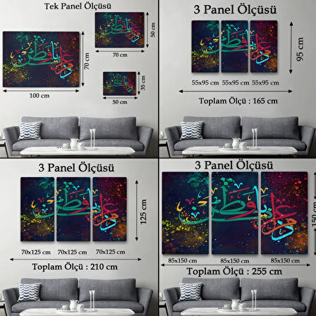 Dini İslami Modern Dekoratif Kanvas Tablo, Duvar Dekoru 3375