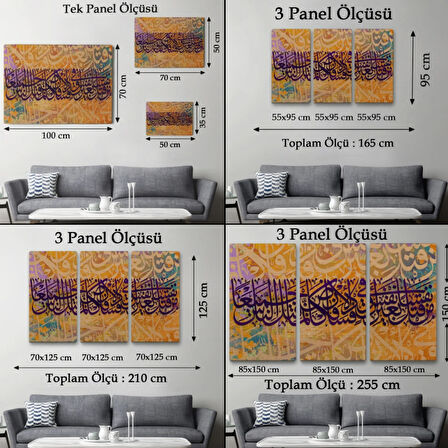 Kim Bir Kimseyi Öldürürse Tüm İnsanlığı Öldürmüş Gibidir Yazılı Hat Dekoratif Kanvas Tablo 3377
