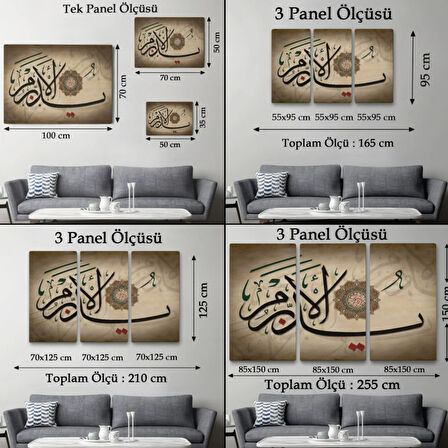 Allah, Her Şeyin Yaratıcısıdır Her Şeye Vekil'dir Yazılı Hat Dekoratif Kanvas Tablo 3397