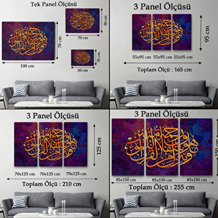 Biz Kur'an'dan, İnananlara Şifa ve Rahmet İndiriyoruz, Yazılı Hat Sanatı Dekoratif Kanvas Tablo 3415