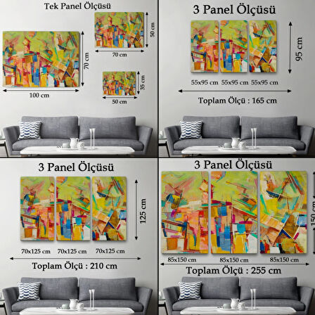 Yağlıboya Görünüm Soyut Çalışma Dekoratif Kanvas Tablo, Duvar Dekoru 3430