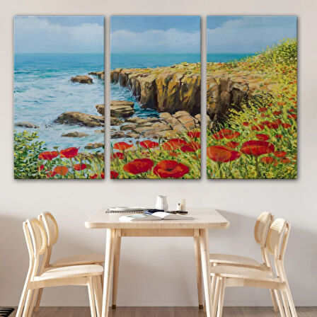 Deniz Manzarası Dekoratif Kanvas Tablo, Duvar Dekoru 3431