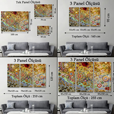 Mozaik Cam Sanatsal Dekoratif Kanvas Tablo, Duvar Dekoru 3463