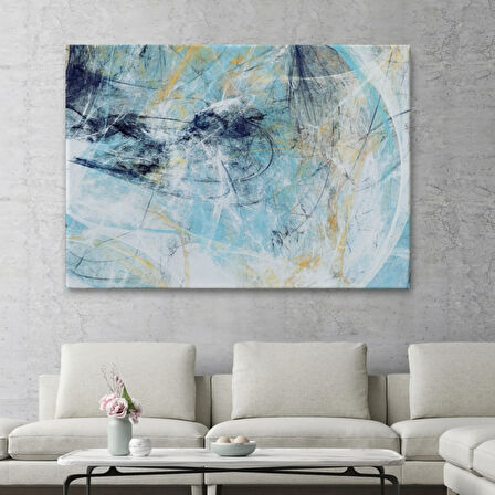 Fütüristlik Soyut Çalışma Dekoratif Kanvas Tablo, Duvar Dekoru 3471