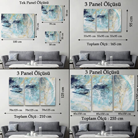 Fütüristlik Soyut Çalışma Dekoratif Kanvas Tablo, Duvar Dekoru 3471