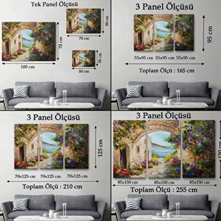 Yağlıboya Görünüm Yaz Manzarası Dekoratif Kanvas Tablo, Duvar Dekoru 3476