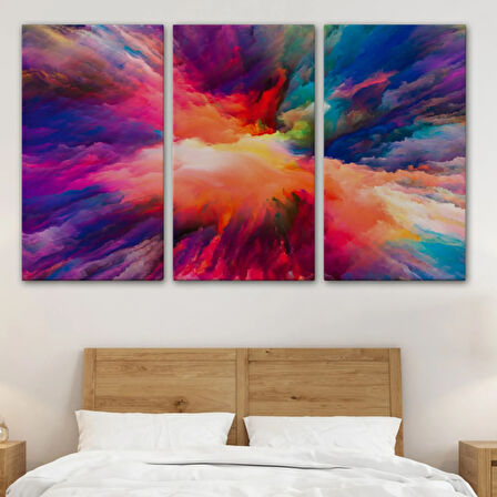 Yağlıboya Görünüm Renkler ve Yaratıcılık Dekoratif Kanvas Tablo, Duvar Dekoru 3521