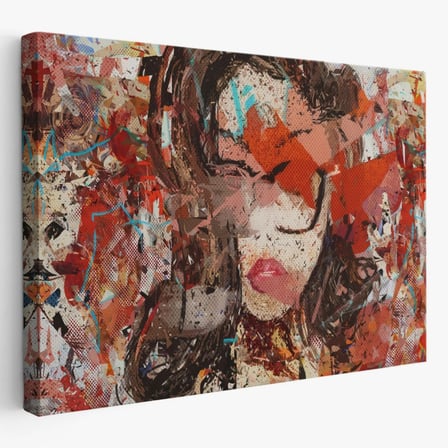 Yağlıboya Görünüm Kadın portresi Çağdaş Sanat Dekoratif Kanvas Tablo, Duvar Dekoru 3534