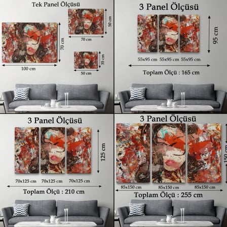 Yağlıboya Görünüm Kadın portresi Çağdaş Sanat Dekoratif Kanvas Tablo, Duvar Dekoru 3534