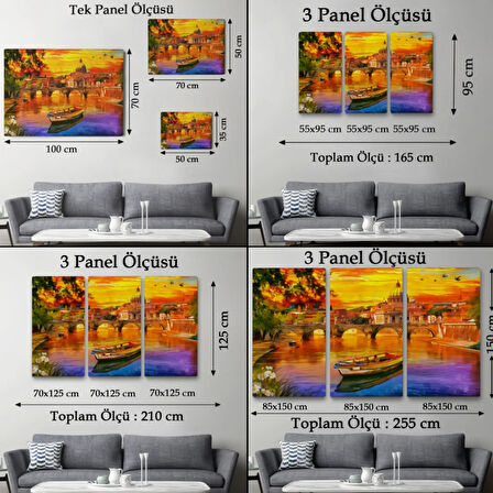 Aziz Petrus Katedrali ve Tiber Nehri İtalya Dekoratif Kanvas Tablo, Duvar Dekoru 3544