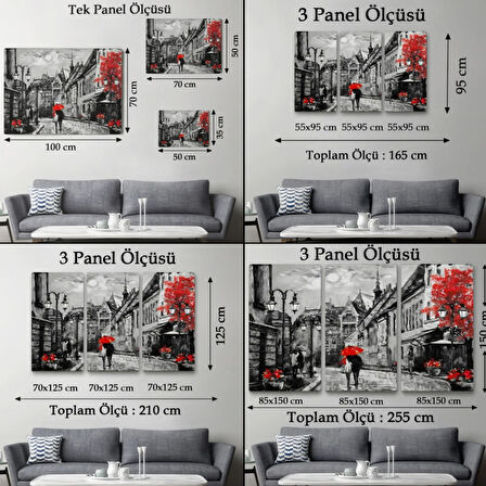 Yağlıboya Görünüm Budapeşte Sokakları Macaristan Dekoratif Kanvas Tablo, Duvar Dekoru 3546