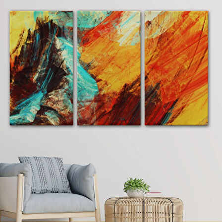 Fütüristik Soyut Çalışma Dekoratif Kanvas Tablo, Duvar Dekoru 3560