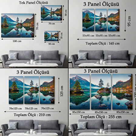 Almanya Hintersee Gölü Dekoratif Kanvas Tablo, Duvar Dekoru 3563