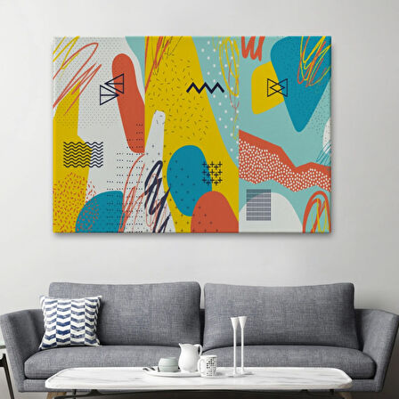 Modern Soyut Çalışma Dekoratif Kanvas Tablo, Duvar Dekoru 3577