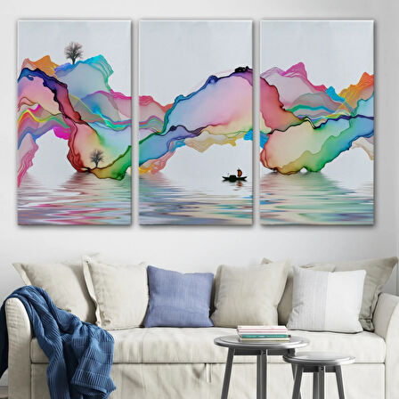 Mürekkep Sanatı Soyut Çalışma Dekoratif Kanvas Tablo, Duvar Dekoru 3680