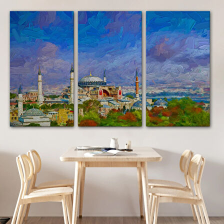 Yağlıboya Görünüm Ayasofya Camii Dekoratif Kanvas Tablo, Duvar Dekoru 3690