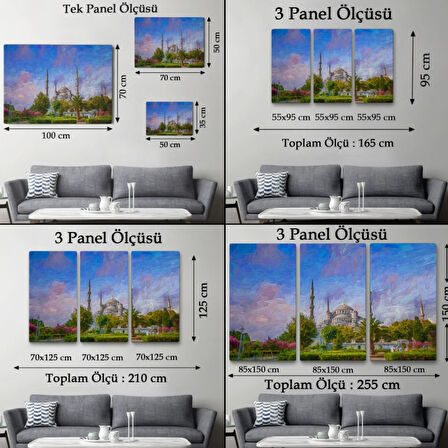 Yağlıboya Görünüm Sultan Ahmet Camii Dekoratif Kanvas Tablo, Duvar Dekoru 3692