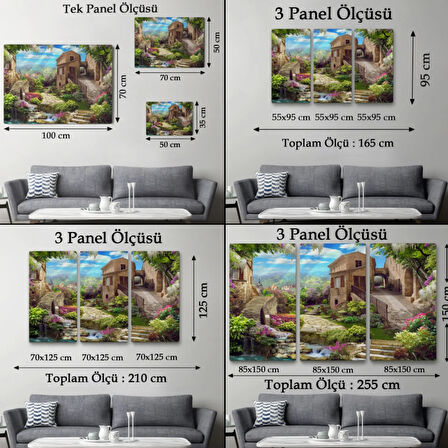 Ev Manzarası Avrupa Dekoratif Kanvas Tablo, Duvar Dekoru 3734