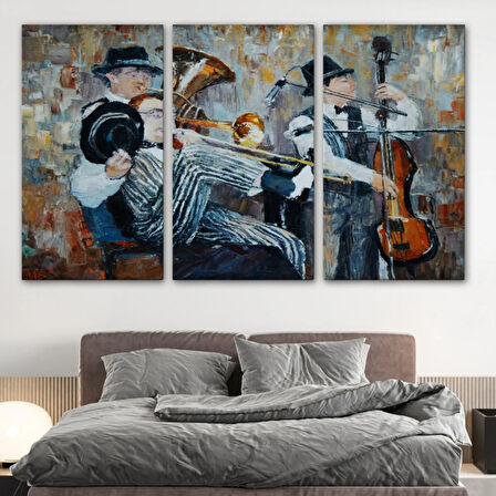 Orkestra ve Müzik Dekoratif Kanvas Tablo, Duvar Dekoru 3743